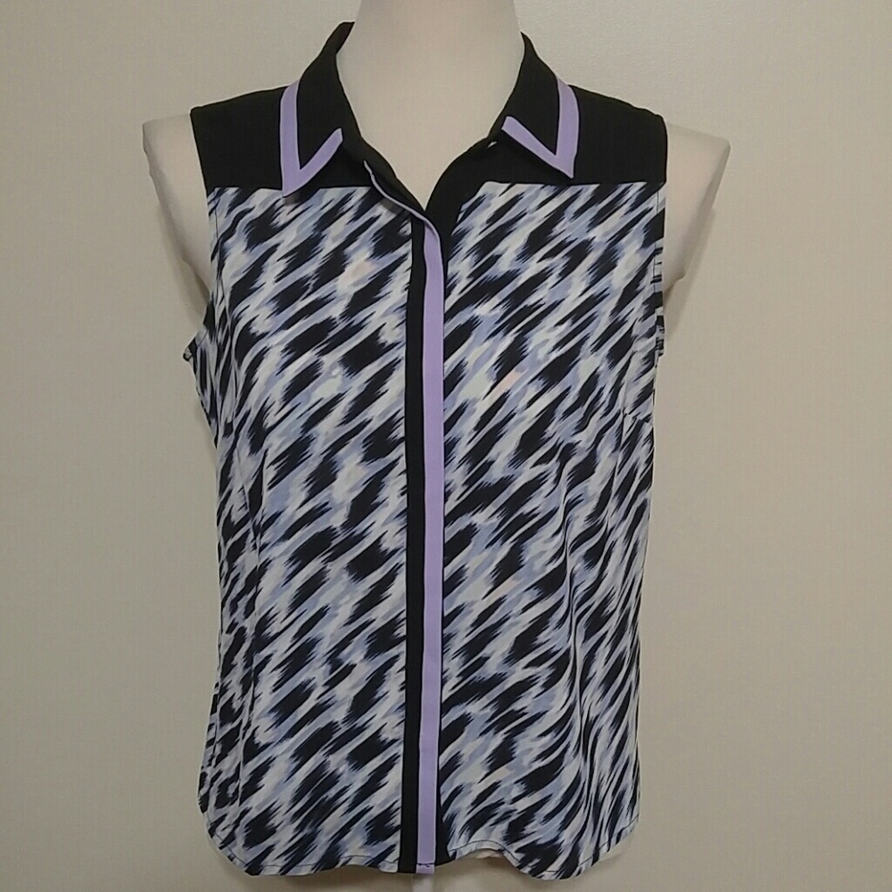 NWOT Calvin Klein sleeveless button up blouse MP